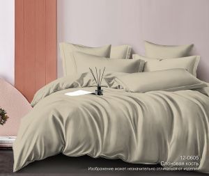 Простыня на резинке сатин (У) цвет:12-0605 TPX Слоновая кость