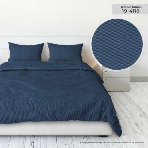 КПБ Креп-Жатка гл/кр "Бояртекс" диз. № 19-4118 Темный Деним