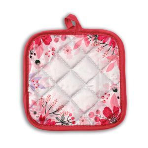 Прихватка (квадратная) 17*17 стеганная "Цветочная нежность"