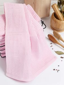 Полотенце вафельное, г/к, 260 гр/м2, 50х90, арт. CW 50-90, цвет: 112-розовая пастель