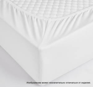 Простыня на резинке поплин отбеленная