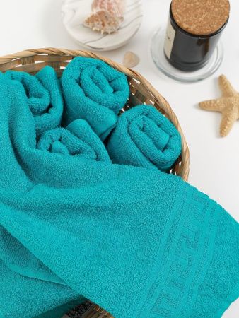 Полотенце махровое, г/к, 50х90, арт. ВТ 50-90Г, 380 гр/м2, цвет: 504-сине-зеленый